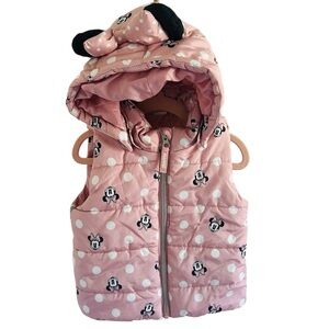 Disney Minnie Mouse Ears Pink and White Polka Dot Vest